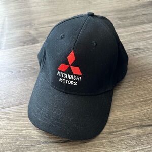 Mitsubishi Motors Black Hat with Metal Clasp